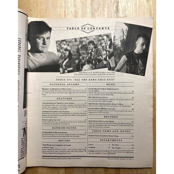 Rolling Stone Magazine #376 • Jeff Bridges • Aug 1982 • Tron • Eddie Money • - Picture 2 of 6